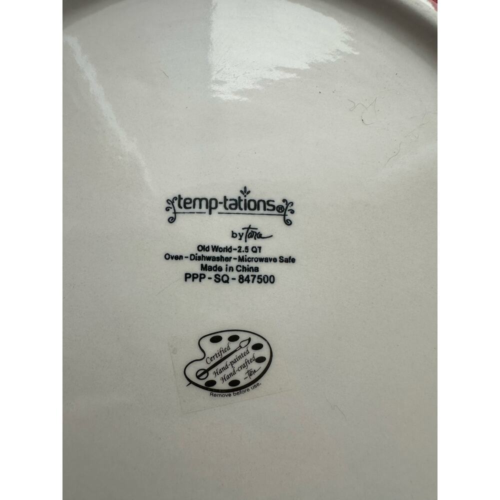 Set of 3 Temptations Tara Old World Orange Round 1.5, 2 and 2.5 Quart Casserole - Picture 6 of 6